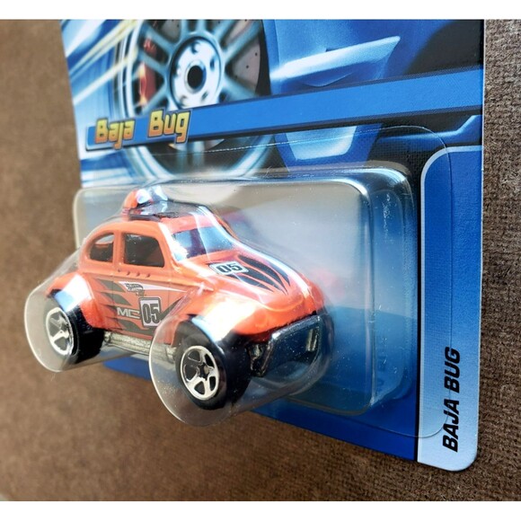 2005 Hot Wheels BAJA BUG Fluorescent Orange MYSTERY CARS KAR KEEPER INT'L CARD! - Picture 10 of 16